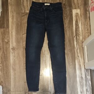 Madewell Curvy High Rise Skinny Women's Dark Blue Indigo Jeans Denim 28
